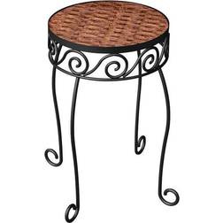 Panacea 16-1/2 H Brown Steel/Wicker Plant Stand