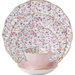 Royal Albert Rose Confetti 5Piece Place Setting With $17 Credit Dinner Set 5pcs