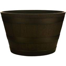 Southern Patio 20.5 Brown Resin Whiskey Barrel Planter