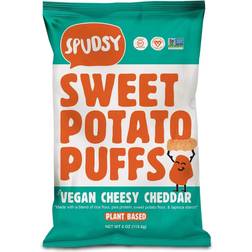Spudsy Sweet Potato Puffs Vegan Cheesy Cheddar 4 oz Case of 12
