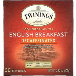 Twinings English Breakfast, Black Tea, Decaffeinated, 50 Tea