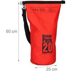 Relaxdays Dry Bag Ocean Pack LKW-Plane rot 20,0 l