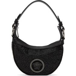 Versace Black Mini Crystal Repeat Bag 1B00E Black Rutheniu UNI