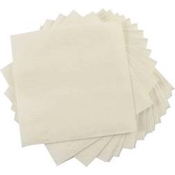 Jam Paper Beverage Napkin, 2-ply, Ivory, 40 Napkins/Pack 5255620721 Ivory