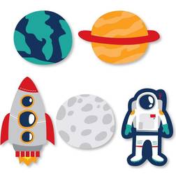 Blast Off to Outer Space DIY Shaped Rocket Ship Baby Shower or Birthday Party Cut-Outs 24 Count