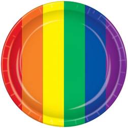 Beistle Pride Plates Rainbow Pack Of 8