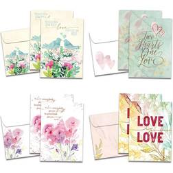 Tree-Free Greetings Greeting Cards Multi Yellow & Purple 'How Much Love' Greeting Card Set of Eight