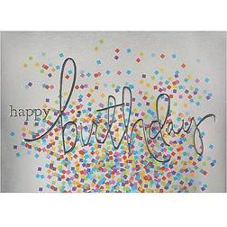 Jam Paper Blank Birthday Card Sets 25/Pack Birthday Wording with Confetti