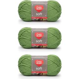 Red Heart Mjukt Guacamolefärgat Garn 3-pack 141 g