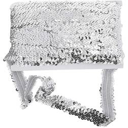 Juvale Bright Creations Sequin Trim, Sewing Accessories and Supplies Silver, 10 Yards