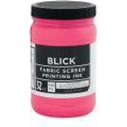 Blick Water-Base Acrylic Textile Screen Printing Ink Fluorescent Hot Pink, Quart