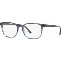 Ray-Ban Rb5418 Grau Gestreift & Blau Fassung Klar Glas Polarisiert 54-19 Grau gestreift & Blau 54-19