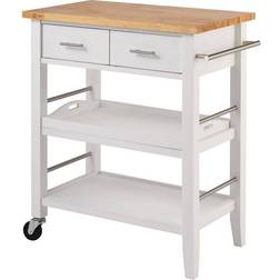 Trinity White Kitchen Cart Trolley Table