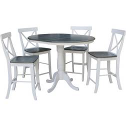 International Concepts 36 Round Extension Dining Set