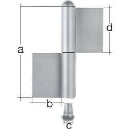 Bisagra doble 2350/K04/180 mm