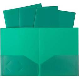 C-Line Poly Portfolio Folder Letter 2-Pocket Green Pack