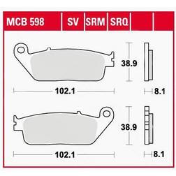 TRW Lucas Bremsbeläge organisch MCB598