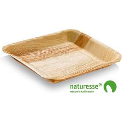 Naturesse Tallerken 24x24 cm Firkant Bionedbrydelig Palmeblad,25 stk/ps 25 stk