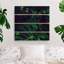 Impression sur bois Monstera Jungle