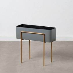 Planter 55 Grey Golden Metal