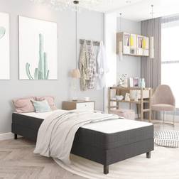 vidaXL Boxspringframe Stof Grijs 80x200 cm