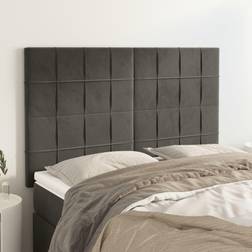 vidaXL Huvudgavlar 4 St Mörkgrå 72 x 5 x 78/88 cm Sänggavel