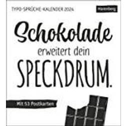Harenberg Typo Sprüche Kalender 2024 Schwarz Weiß