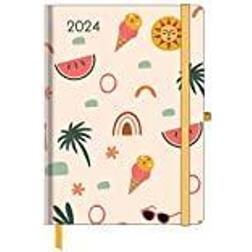 Greenline Diary Happy Vibes 2024 Buchkalender 16x22