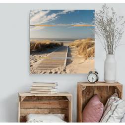 Holzbild Plankenoptik Ostsee Strand