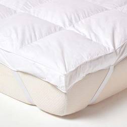 Homescapes Goose Feather Bed Double Mattress Cover White (190x)