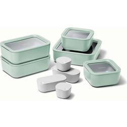 Caraway 14-Piece Ceramic Coated Glass Food Storage Set Contenitore per cibo