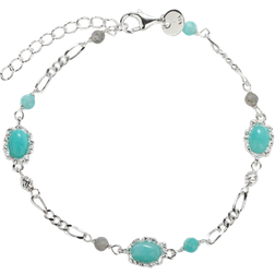 Aqua Dulce Mila Bracelet - Silver/Amazonite