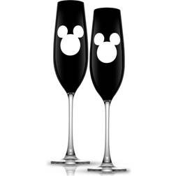 Joyjolt Disney Luxury Mickey Mouse Crystal Champagne Glass