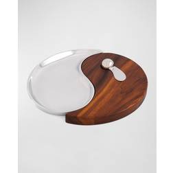 Nambe Yin Yang Cheese Board and Spreader Tabla de Quesos