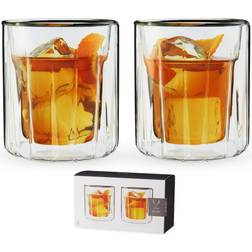 Viski Double Walled Rocks Cocktail Glass