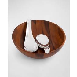 Nambe Yin Yang Salad Bowl With Servers Ensaladera