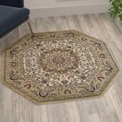 Flash Furniture Mersin Collection Persian Style 4x4 White, Green