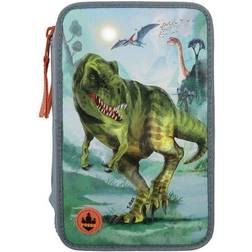 Depesche Dino World Colored Pencils & Felt Pens Case with Light T-Rex