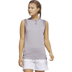 adidas Women's Ultimate365 Tour Sleeveless Primeknit Polo 18224652- earth strata