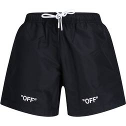 Off-White Men's Off Quote Swimshorts - Black