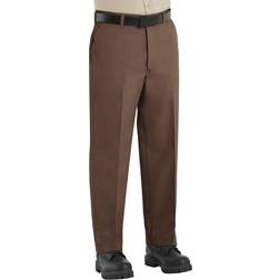 Red Kap Men's Wrinkle-Free Work Pants, Brown, x 34L