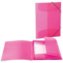 Herma Portfolio Folders A4 Translucent Pink Pack of 3
