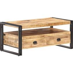 vidaXL Grovt Mangoträ 100 x 55 x 45 cm Soffbord