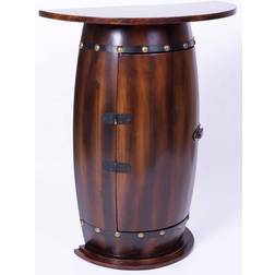 Vintiquewise Rustic Barrel Liquor Cabinet