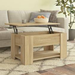 vidaXL Coffee Sonoma Oak 31.1'x19.3'x16.1' Engineered Wood Table Basse