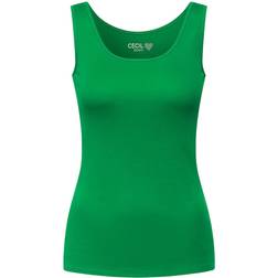 Cecil Linda Uni Color Top - Cheeky Green