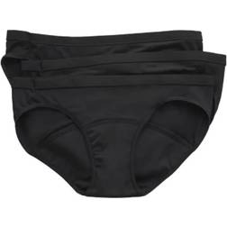 Hanes Ultimate Comfort Light Leak Period Bikini Pant 3-pack - Black