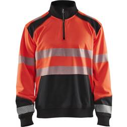 Blåkläder 355625285599XXXL Half-Zip Sweatshirt, High Vis Rot/Schwarz, Größe