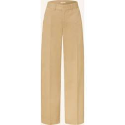 Pantalon Droit En Coton - Beige