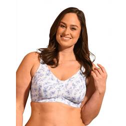Susa Women's Blue-Flower Bra - Opaque